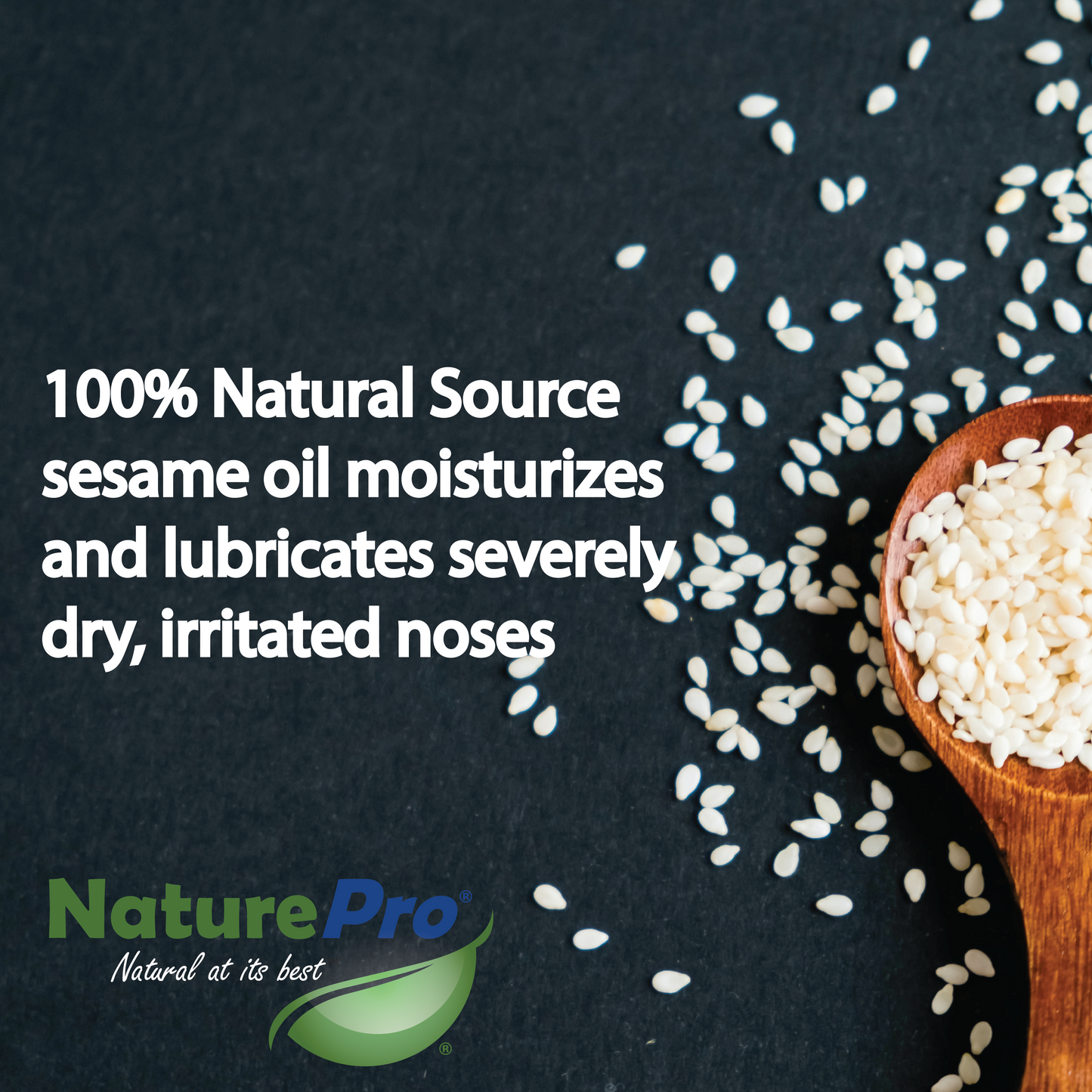 All-Natural Nasal Moisturizer Spray with 100% Pharmaceutical Grade Sesame Oil 0.75fl. to Soothe & Moisturize Dry Nose, Nasal Lubricant & Decongestant for Dry Nose Relief