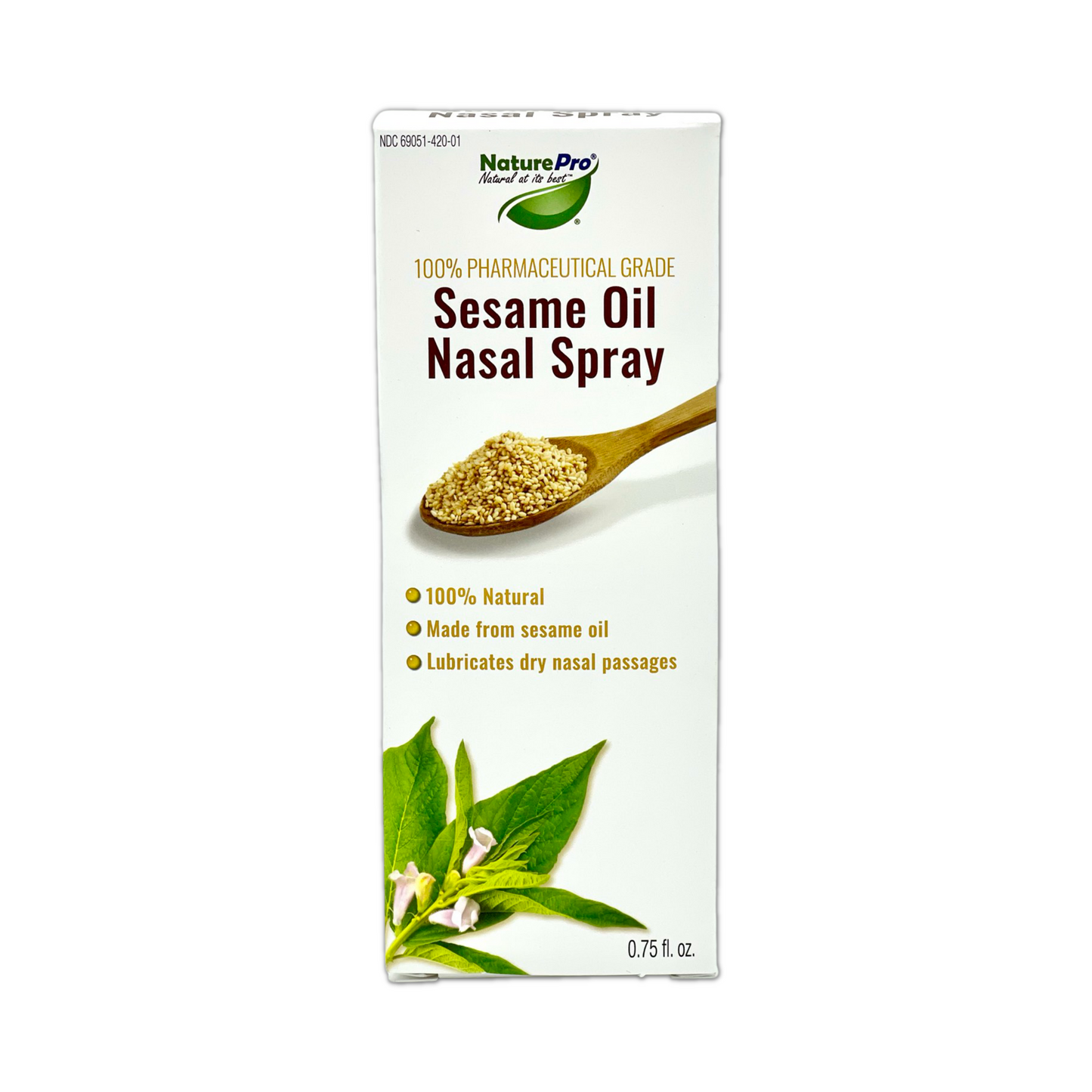 Sesame Oil Nasal Spray - Made from sesame oil | 100% natural - 100% Pharmaceutical Grade | Lubricates dry nasal passages | 0.75 oz. fl