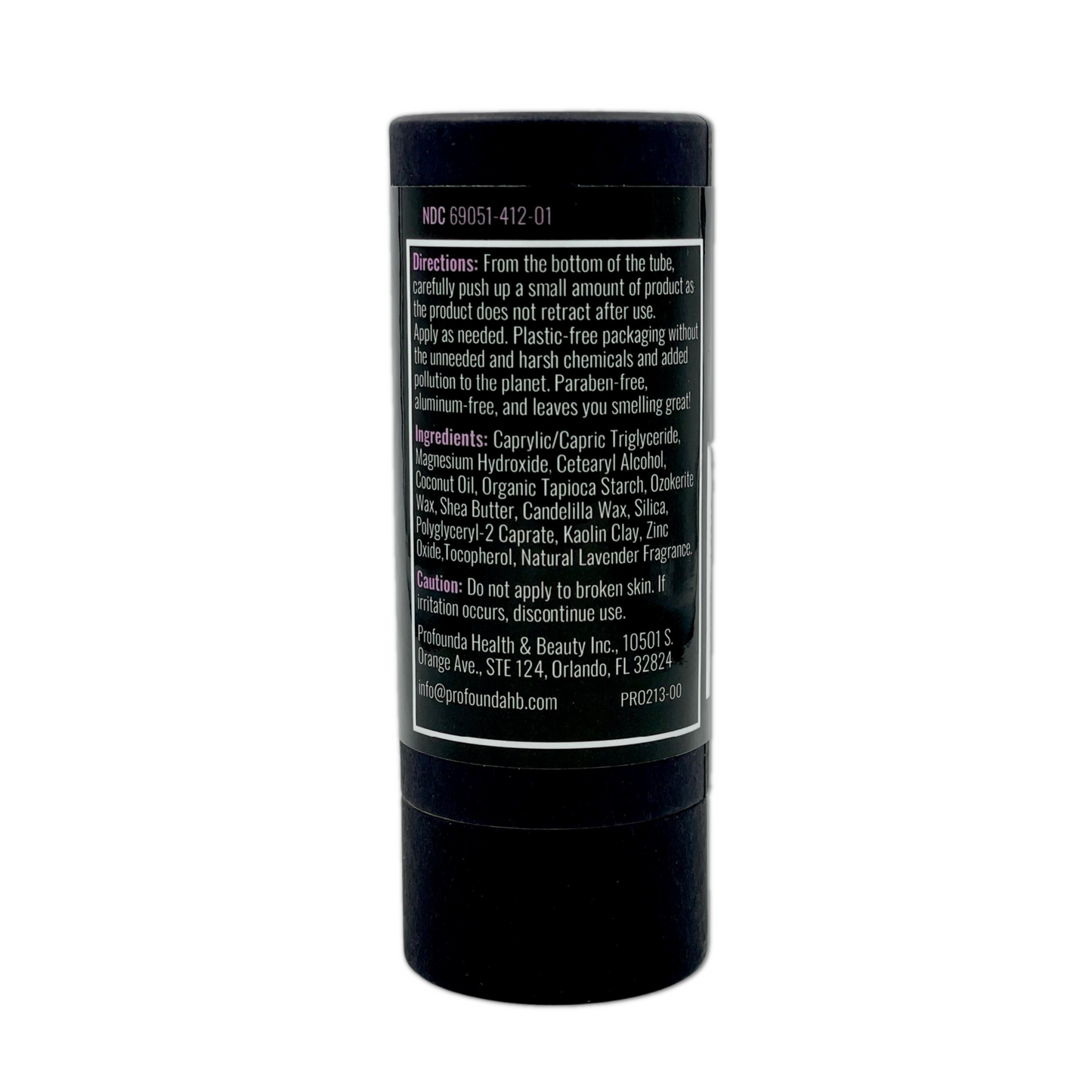 Lavender Deodorant - All Natural Deodorant for Men and Women -Paraben Free, Aluminum Free, Cruelty Free, Plastic Free - with coconut oil and Shea butter