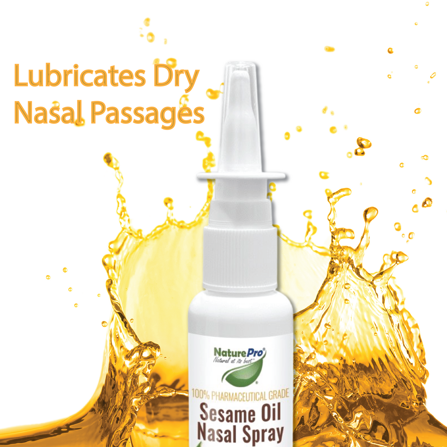 All-Natural Nasal Moisturizer Spray with 100% Pharmaceutical Grade Sesame Oil 0.75fl. to Soothe & Moisturize Dry Nose, Nasal Lubricant & Decongestant for Dry Nose Relief