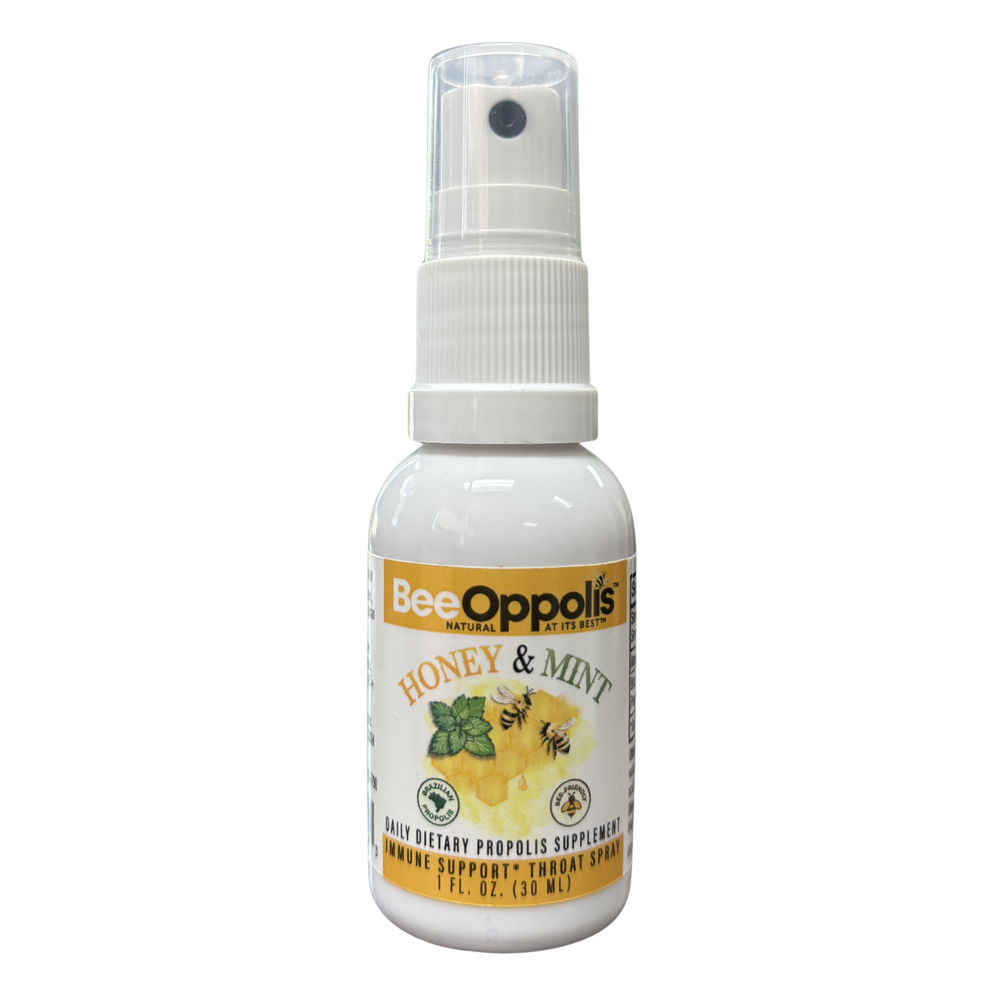 Beeoppolis Natural Immune Support Throat Spray - Propolis - Honey - Mint - 1.0 oz