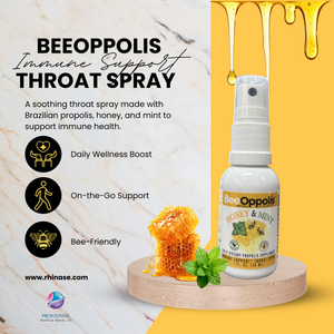 Beeoppolis Natural Immune Support Throat Spray - Propolis - Honey - Mint - 1.0 oz