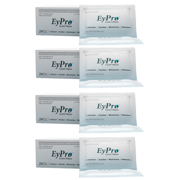 EyPro Eyelid Wipes - 4 Boxes - 96 Sachets
