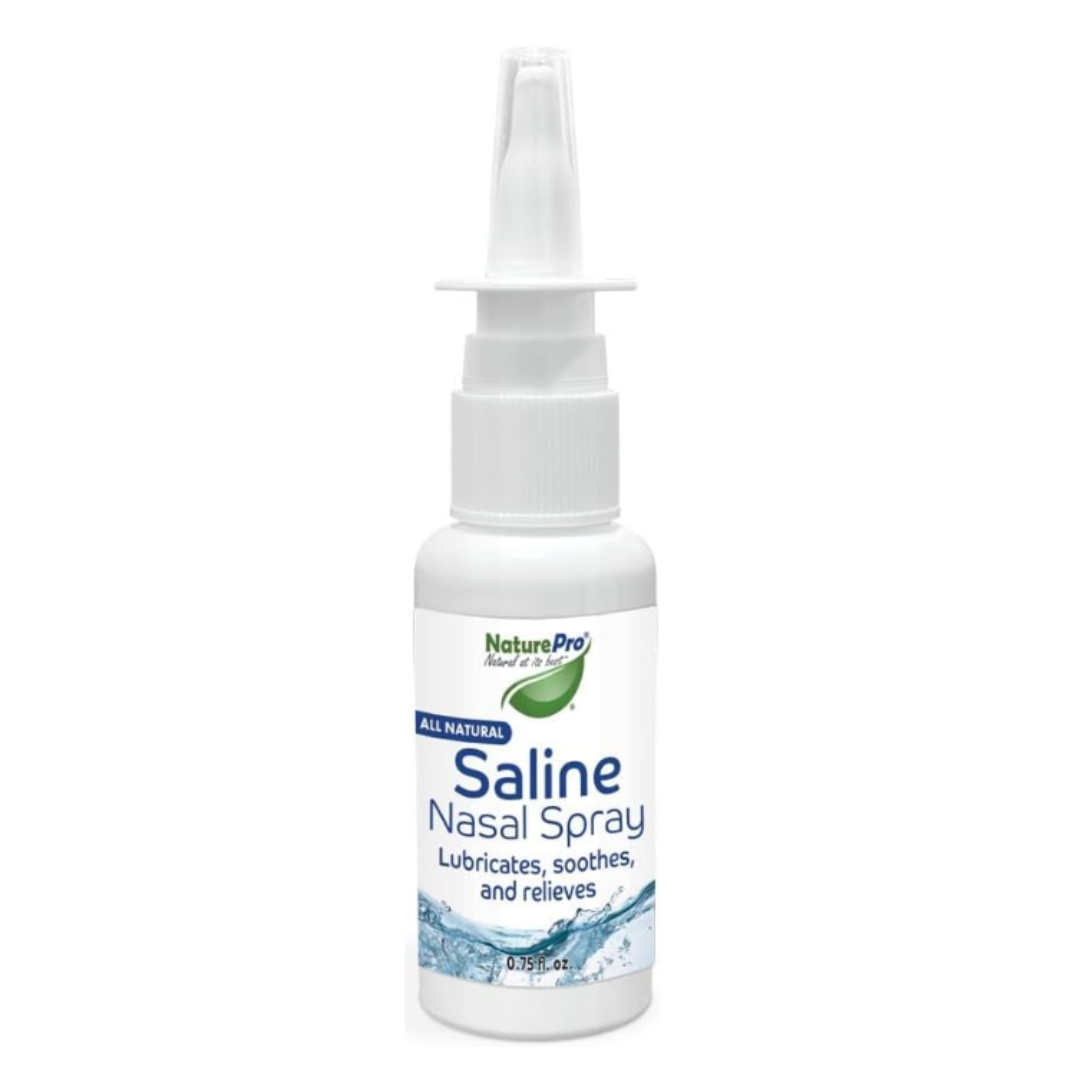 NaturePro All Natural Saline Nasal Spray, 0.75 fl. oz., Kosher, Dual Salt Moisturizing Formula