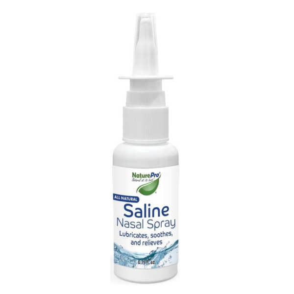 NaturePro All Natural Saline Nasal Spray, 0.75 fl. oz., Kosher, Dual Salt Moisturizing Formula