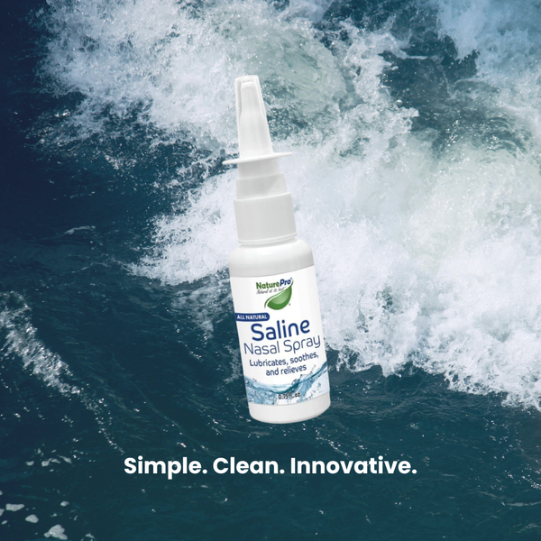 NaturePro All Natural Saline Nasal Spray, 0.75 fl. oz., Kosher, Dual Salt Moisturizing Formula