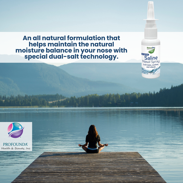 NaturePro All Natural Saline Nasal Spray, 0.75 fl. oz., Kosher, Dual Salt Moisturizing Formula
