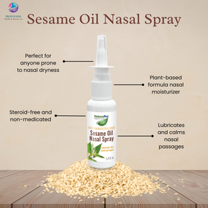 All-Natural Nasal Moisturizer Spray with 100% Pharmaceutical Grade Sesame Oil 0.75fl. to Soothe & Moisturize Dry Nose, Nasal Lubricant & Decongestant for Dry Nose Relief