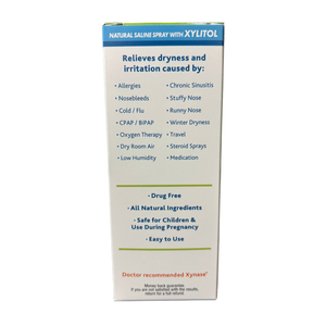 Xynase® Natural Saline Nasal Spray with Xylitol (0.75 fl oz) - Gentle Relief for Congestion, Allergies, and Sinus Pressure, Safe for All Ages